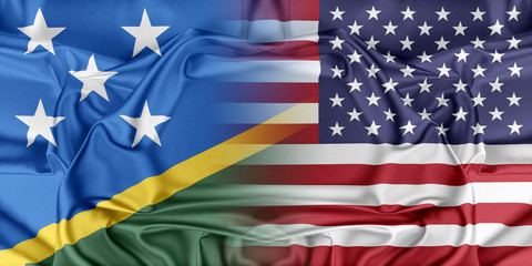 Obraz premium USA and Solomon Islands