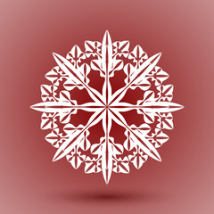 Abstract snowflake. Editable vector. Eps 10