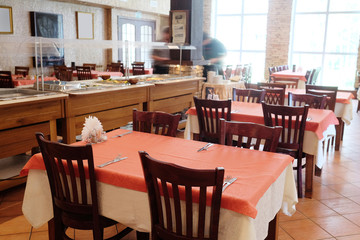Interior of a modern cafe