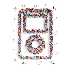 people in the shape of  player.