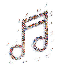 people in the shape of notes.