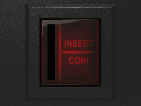 Arcade Coin Slot Close Up