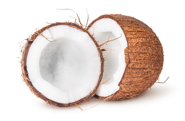 Two halves of coconut