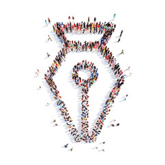 people in the shape of a stick.