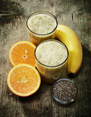 Healthy smoothie with chia seeds