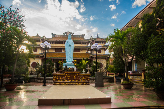 Buddhist temple. Buddha statue.Vietnam.Da Nang