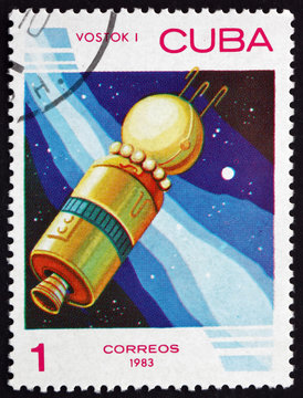 Postage Stamp Cuba 1983 Vostok 1