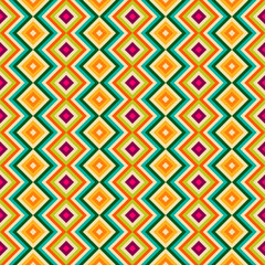 Ethnic tribal zig zag and rhombus seamless pattern