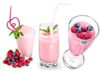 Shake, milk, fruit.