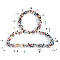 people in the shape of a man.