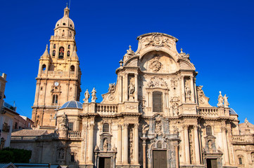 Fototapeta na wymiar Cathedral Church of Saint Mary in Murcia, Spain