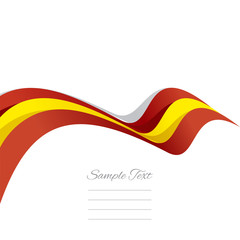 Abstract cover Spanish ribbon white background vector