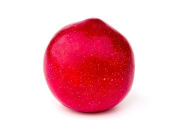 red plum isolated on white background
