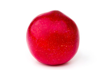 Obraz premium red plum isolated on white background