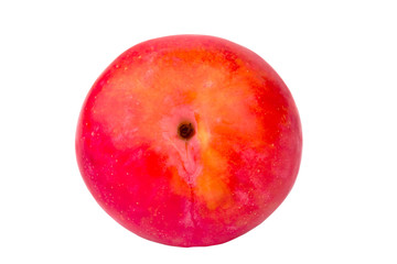 red plum isolated on white background