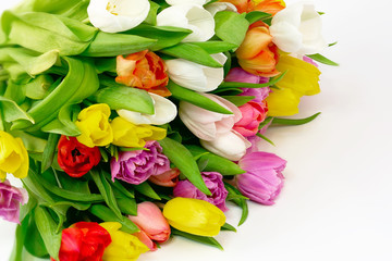 bouquet of  tulips flowers mothers day celebration birthday