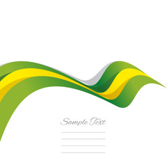Abstract cover Brazilian ribbon white background vector