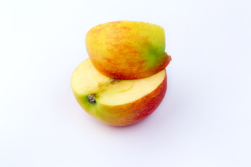 cut apple isolated on white background fruit