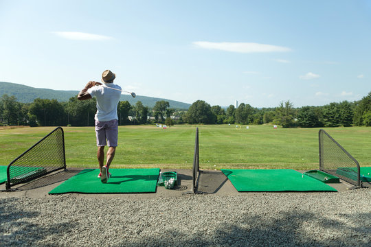 Golf at the Driving Range