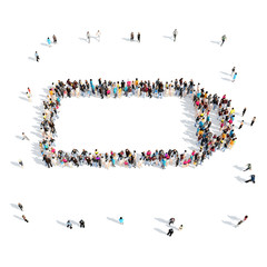 people in the shape of battery charge.