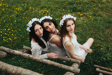 three beautiful girls