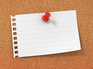 empty bulletin board note paper