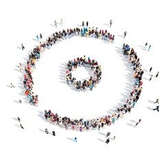 people in the shape of a button play.