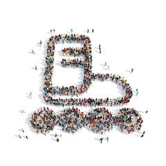 people in the shape of a truck.