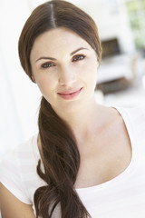 Portrait Of Beautiful Brunette Woman