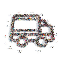 people in the shape of a truck.