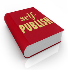 Self-Publish Words Red Book Cover Author Novel