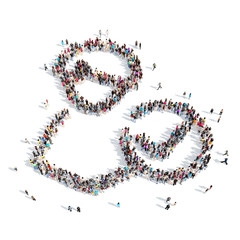 people in the shape of a man.