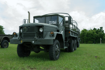 Vintage Army Troop Carrier on display