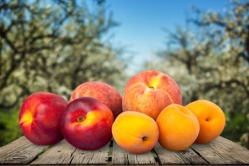 Peaches, Apricot, Fruit.