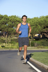 Man Running On Road