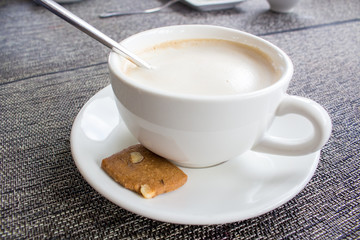 Cup of coffee and cake