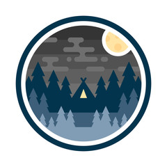 Woods camp night badge