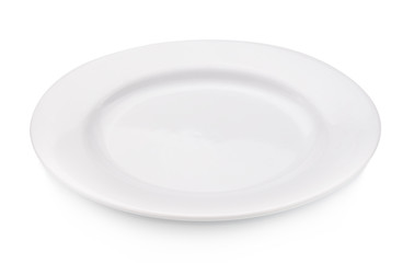 empty plate isolated on white background