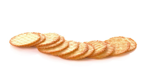 biscuits on white background