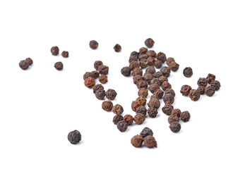 black pepper isolated on white background