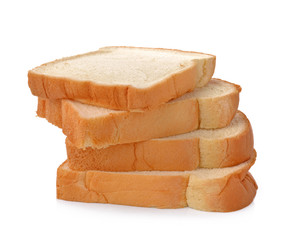 sliced bread isolated on white background