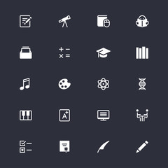 Education simple icons