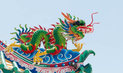 Fototapeta premium Chinese dragon statue.