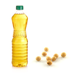 Soybean oil White background