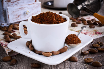 Ground coffee