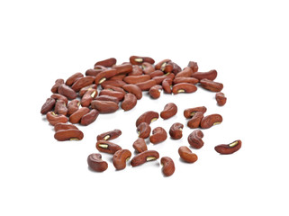 Naklejka premium dried beans on white background