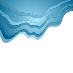 Abstract blue waves corporate background