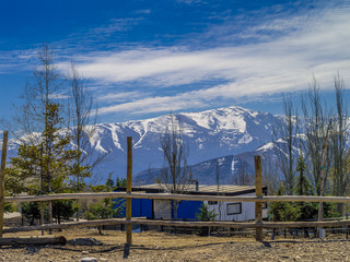 Montanhas do Vale Nevado Chile visto de Farellones