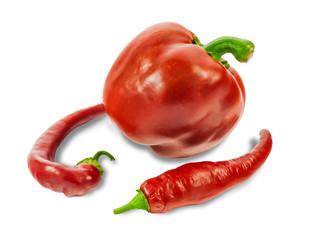 Bell pepper and two peppers chilli