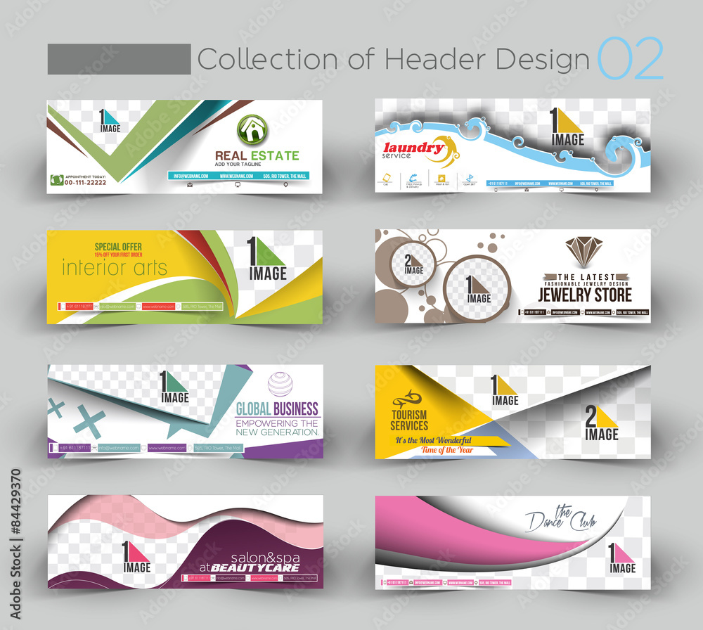 Wall mural modern horizontal banner & header template.